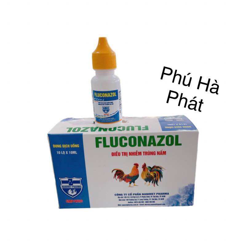 Fluconazol 1000mg - giải pháp nấm diều, nấm nội tạng, nấm phổi, cóc hầu trên gà đá, chim cảnh