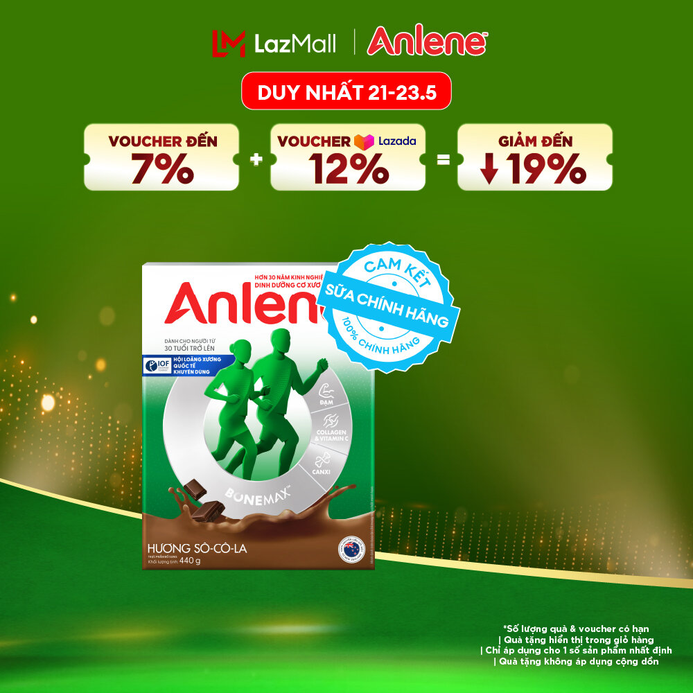 [Voucher giảm đến 26%]Sữa Bột Anlene Hương Socola 440G