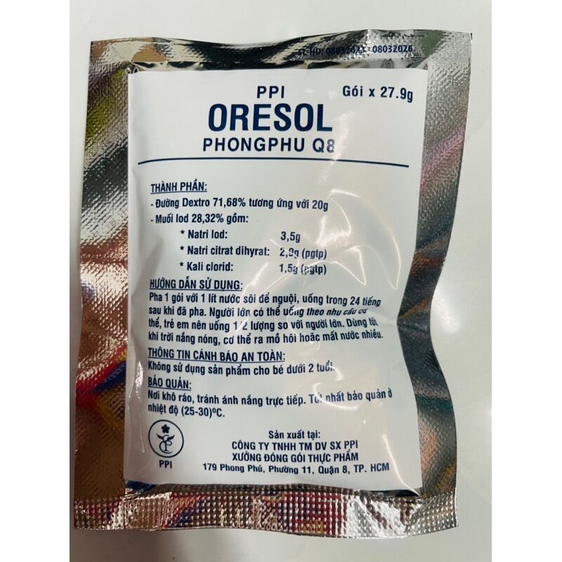 Oresol Phong Phú - gói 27.9g như hình