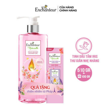 [Hcm]Sữa Tắm Enchanteur Naturelle Hương Iris 510G Tặng Chai Sữa Tắm 100Gr