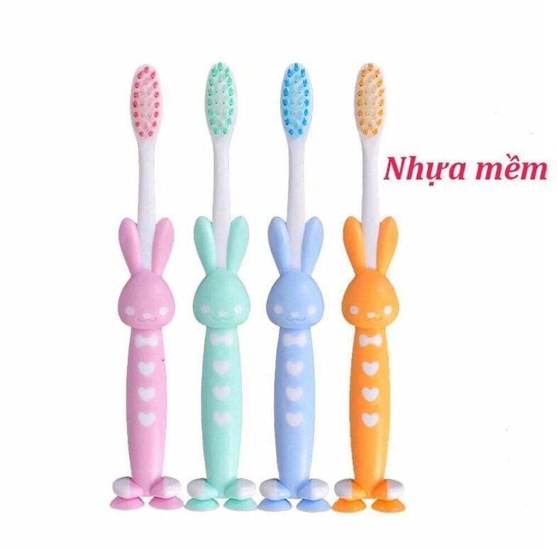 Bàn chải đánh răng hình thú lông tơ siêu mềm cho bé