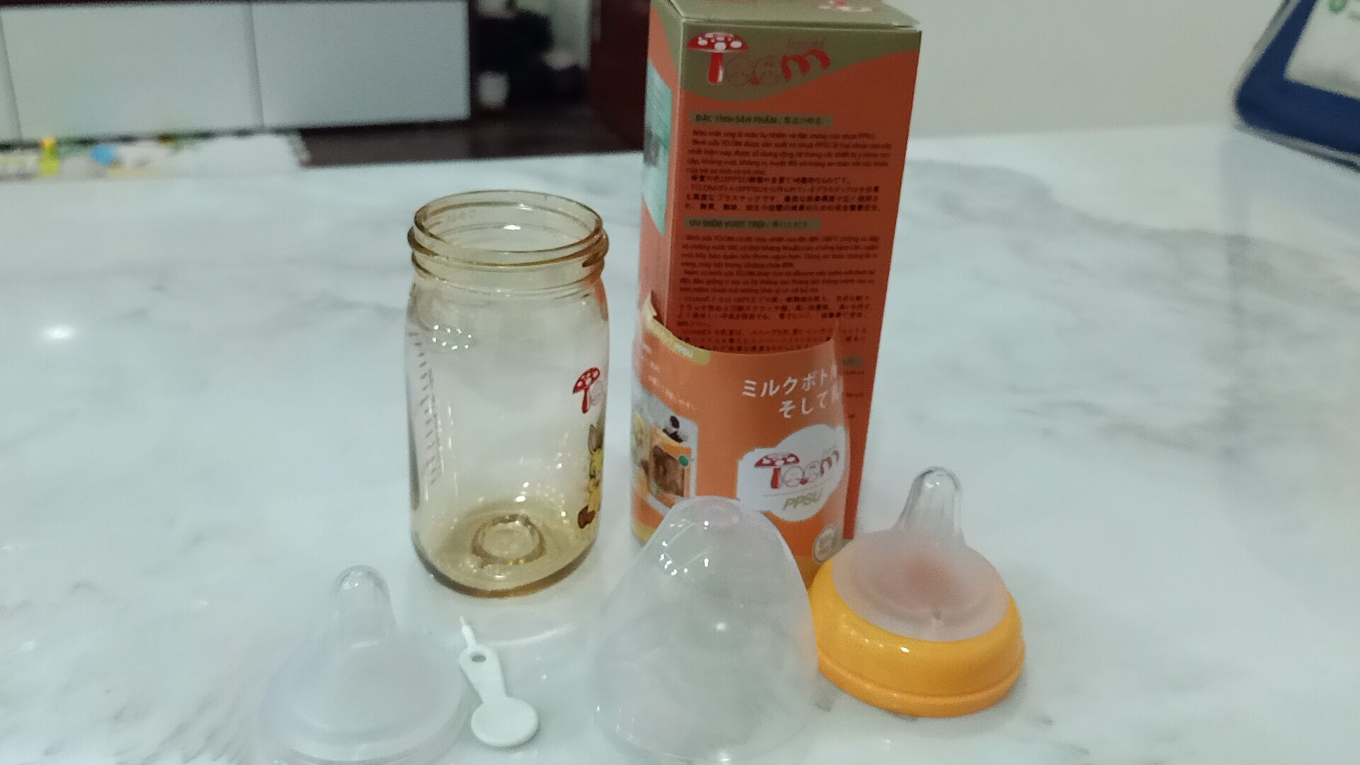 [FREESHIP]-Bình sữa PPSU-Toom cổ rộng 160ml/240ml đủ màu [tặng kèm thêm 1 núm]