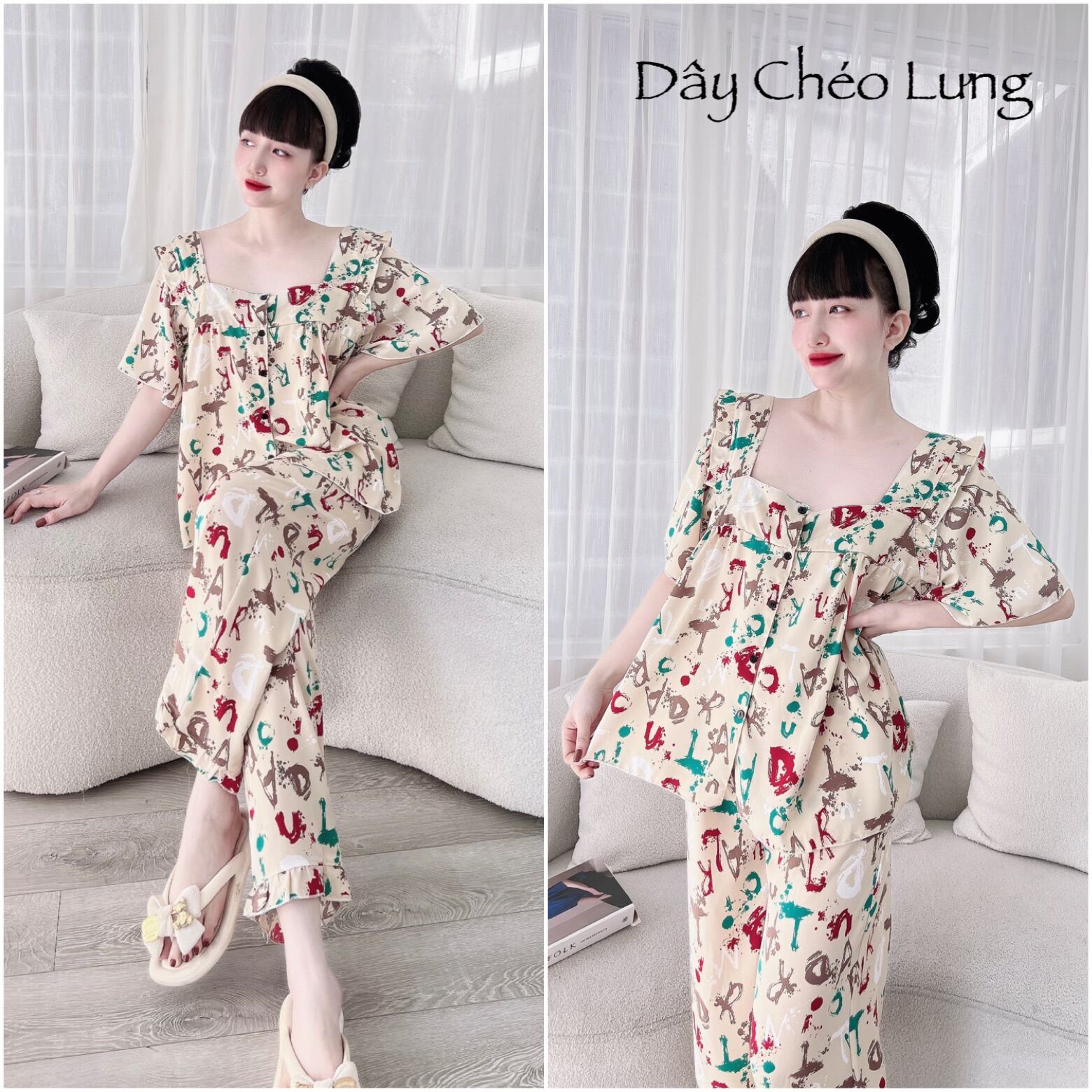 (50-110kg) Bộ Ngủ Bigsize Lụa Cao Cấp - Siêu Cute
