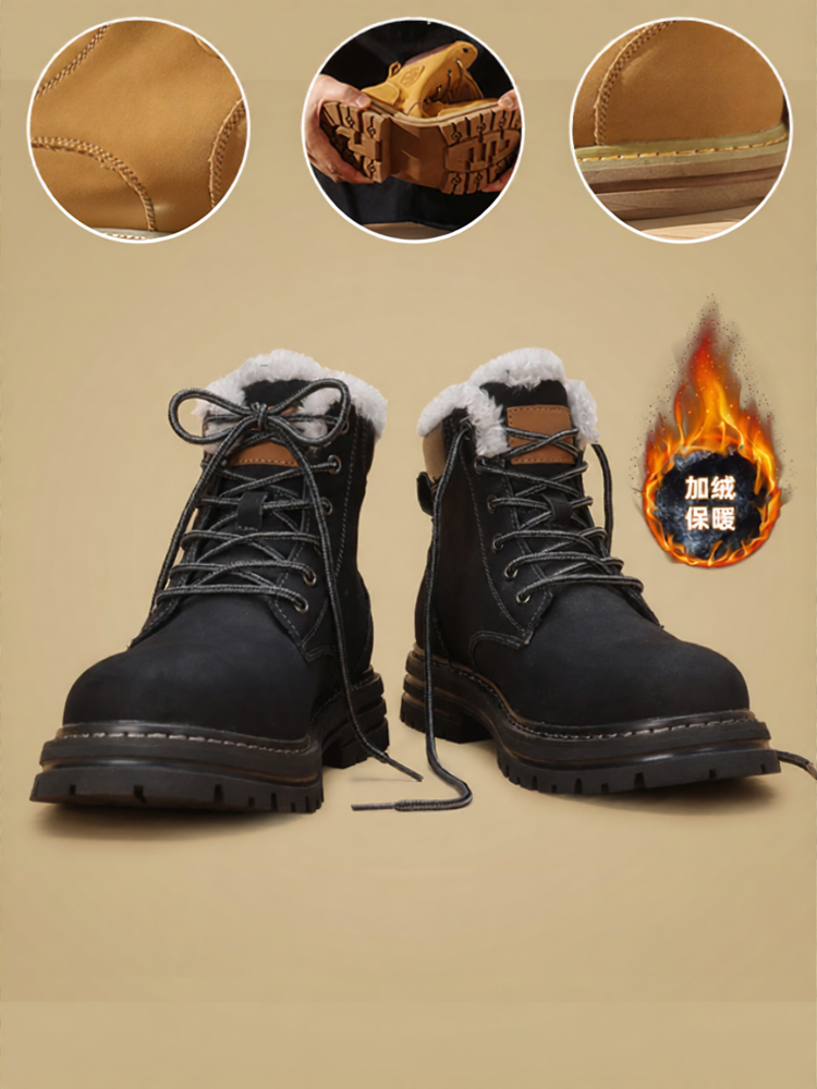 Insulated Waterproof Winter Men's Martin Boots 46 Giá 1,300,000 Đồng*Miễn phí vận chuyển