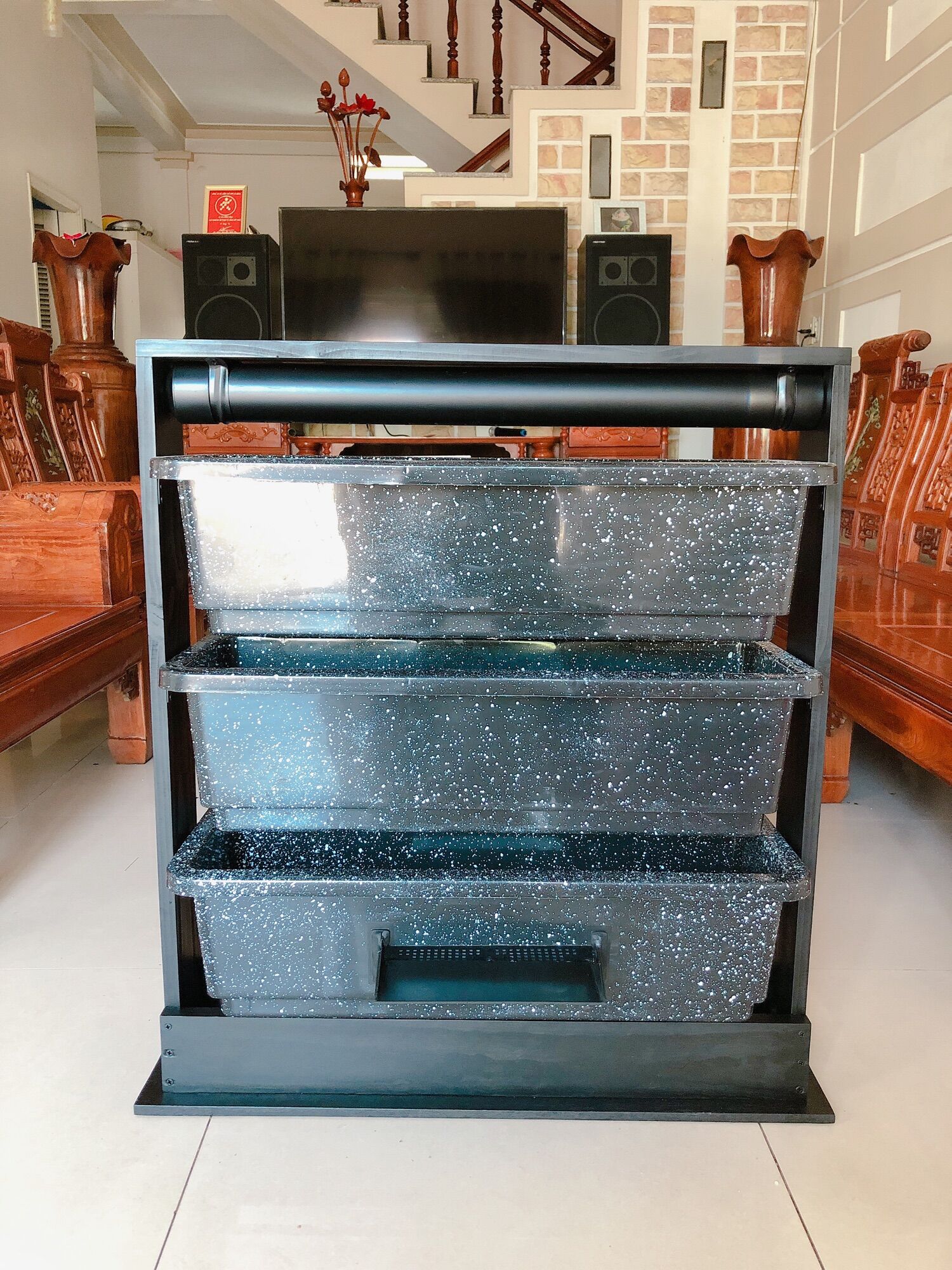 Bakki lọc nước cá koi 3 tầng 72x24x85