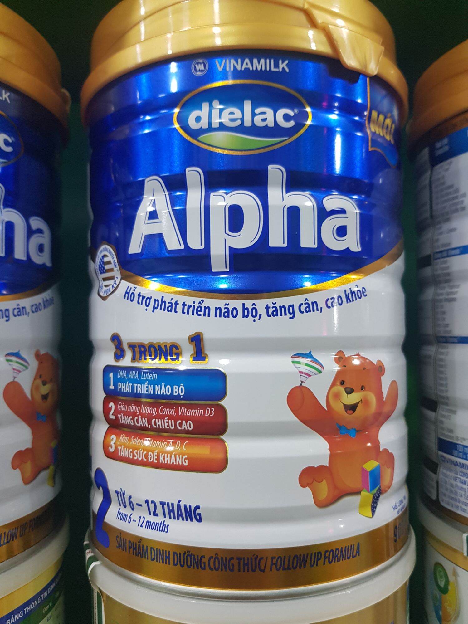 Sữa bột Vinamilk Dielac Alpha 2 900g mới (cho trẻ từ 6 - 12 tháng tuổi)
