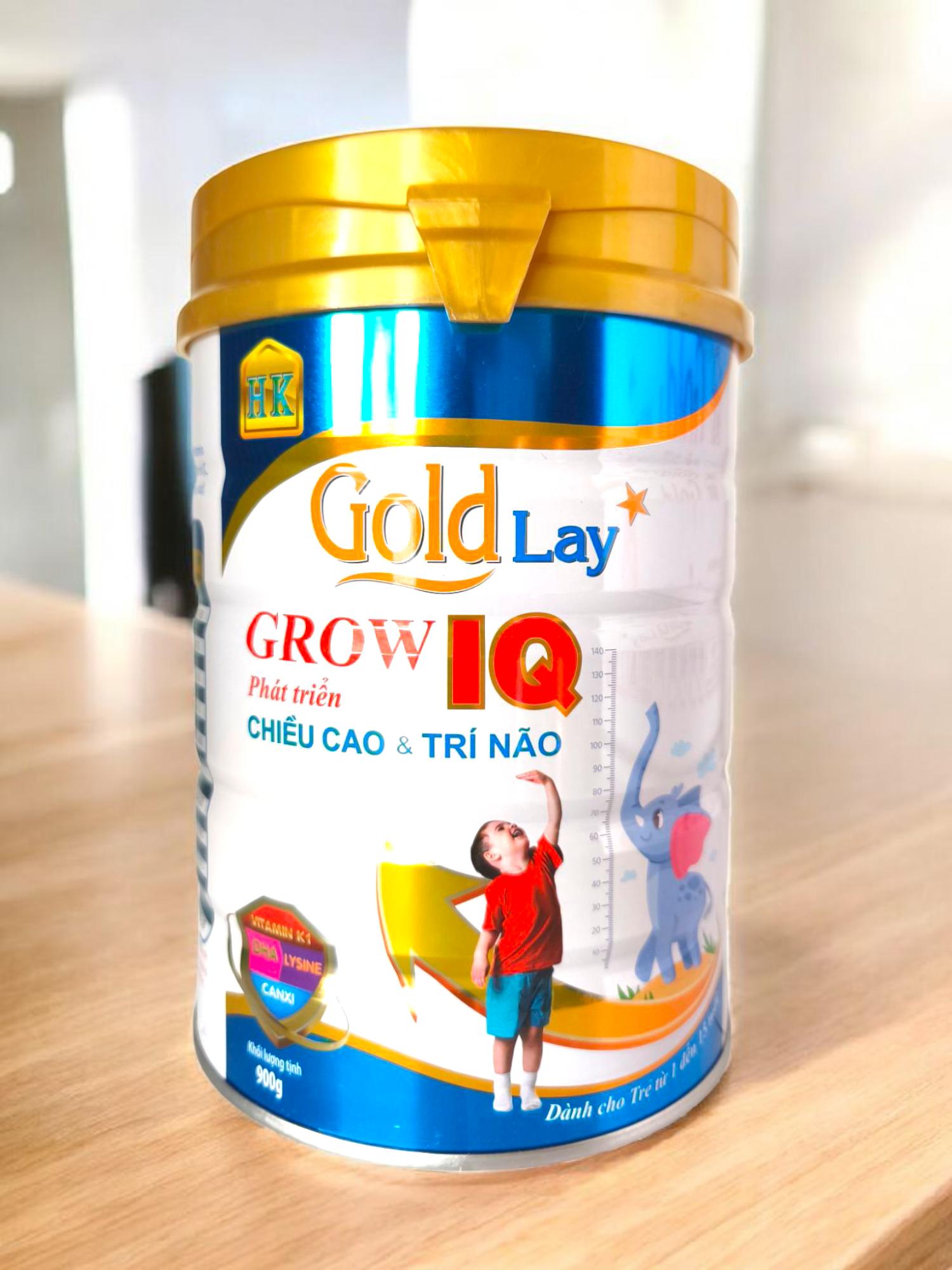 Sữa Bột Phát Triển Chiều Cao Và Trí Não Goldlay Grow IQ Lon 900g