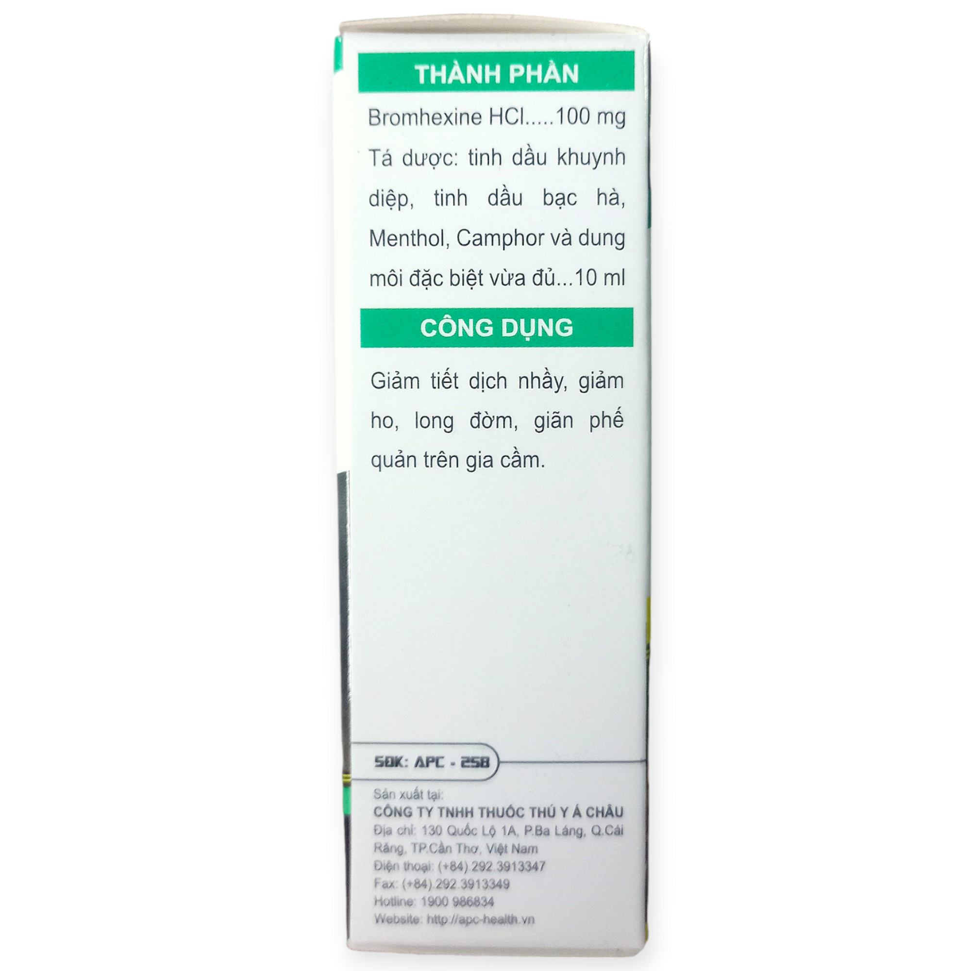 [Có kèm ống nhỏ] DECOFRESH Lọ 10ml Dung Dịch Nhỏ Uống Cho Gà Đá, Chim Cảnh Giảm Ho, Long Đờm, Thông Khí Quản