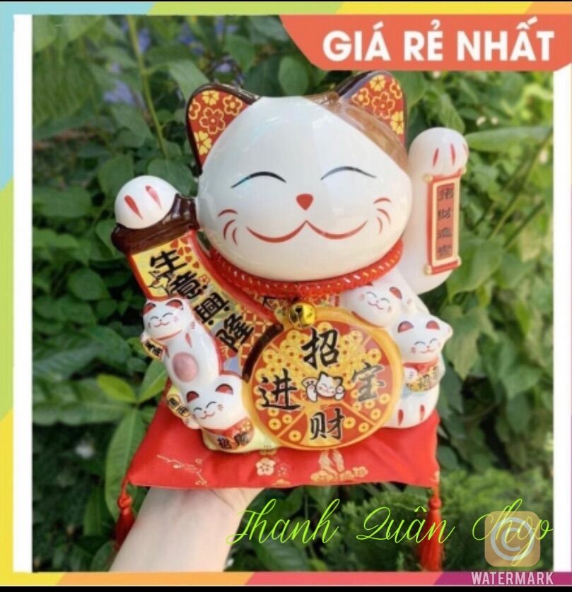 20CM LOẠI TO 18CM TƯỢNG MÈO VẪY TAY THẦN TÀI NHẬT BẢN
