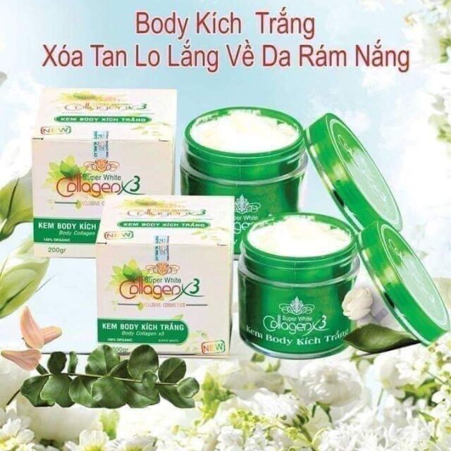 [Hcm]Kem Body Kích Trắng Collagen X3 Hàng Xịn