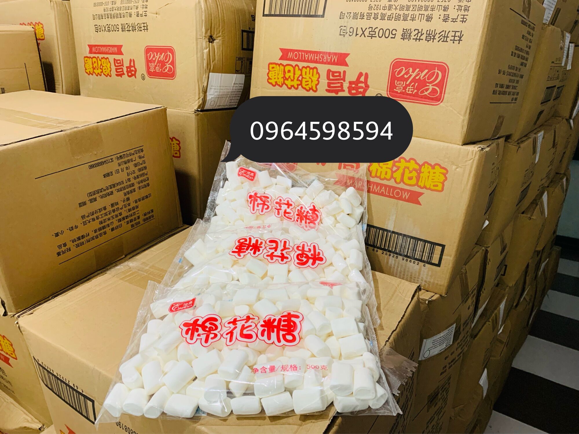 Kẹo marshmallow trắng Erko 500g