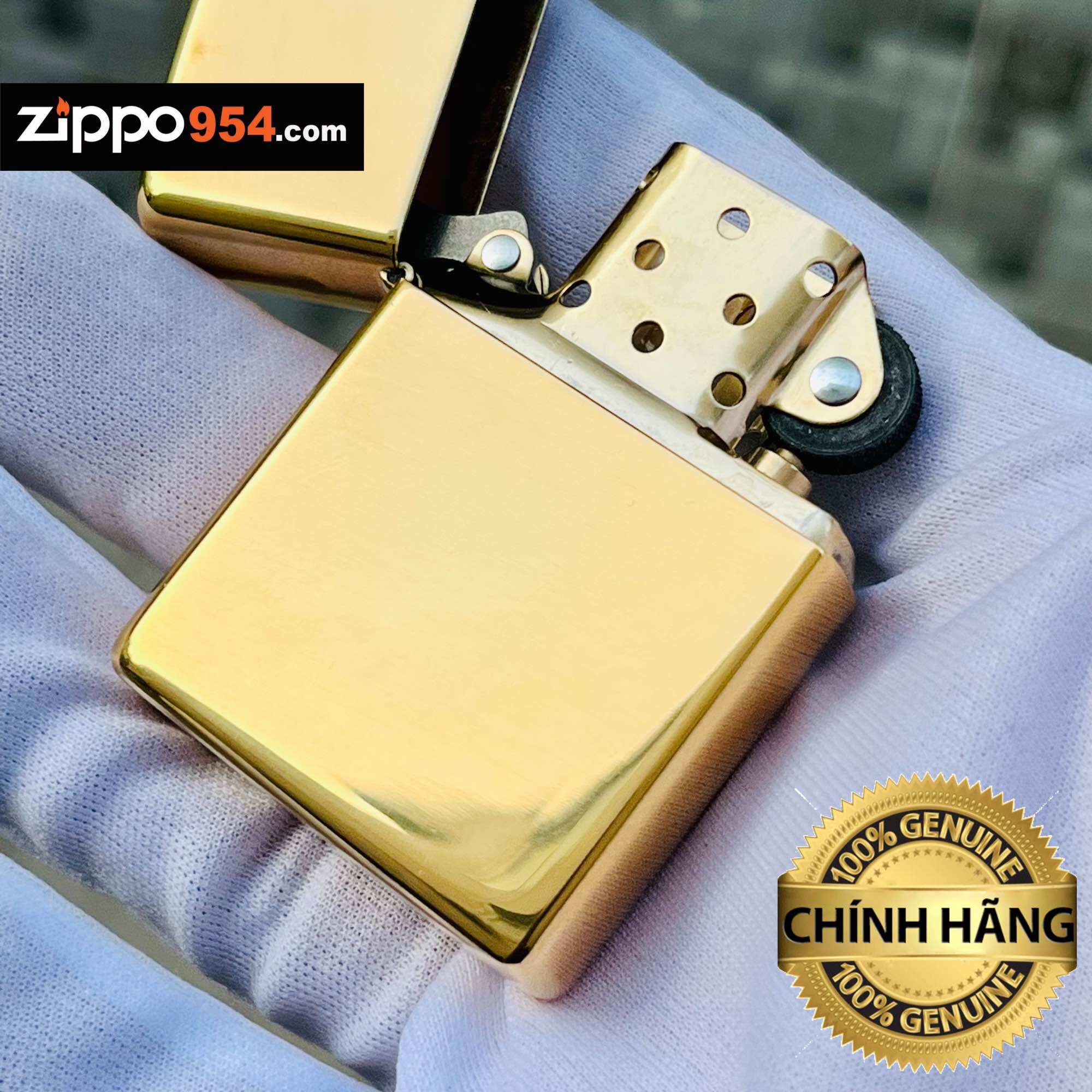[Zippo954.com] Bật Lửa Zippo Solid Brass Vỏ Đồng Chính Hãng USA Mỹ