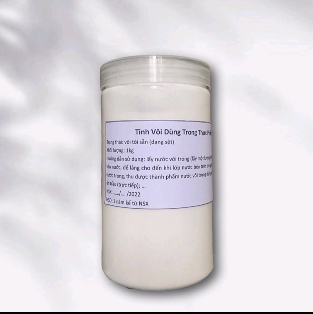 Vôi Ăn Trầu ( hộp 1Kg  vôi  tôi sẵn )