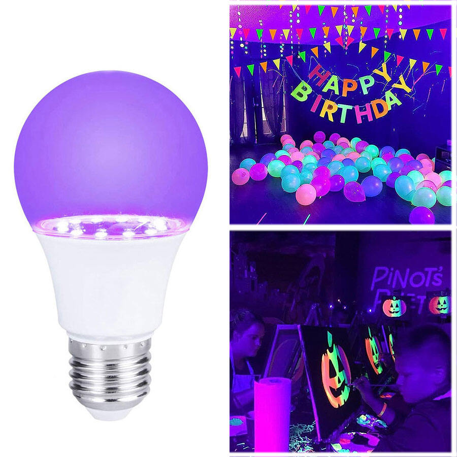 E27 9w Bóng Đèn Led Uv Tím Ánh Sáng Trong Suốt Cho Tiệc Hóa Trang Halloween Ma Trang Trí Ngôi Nhà 50000h Lifespan Chiếu Sáng Phòng Ngủ