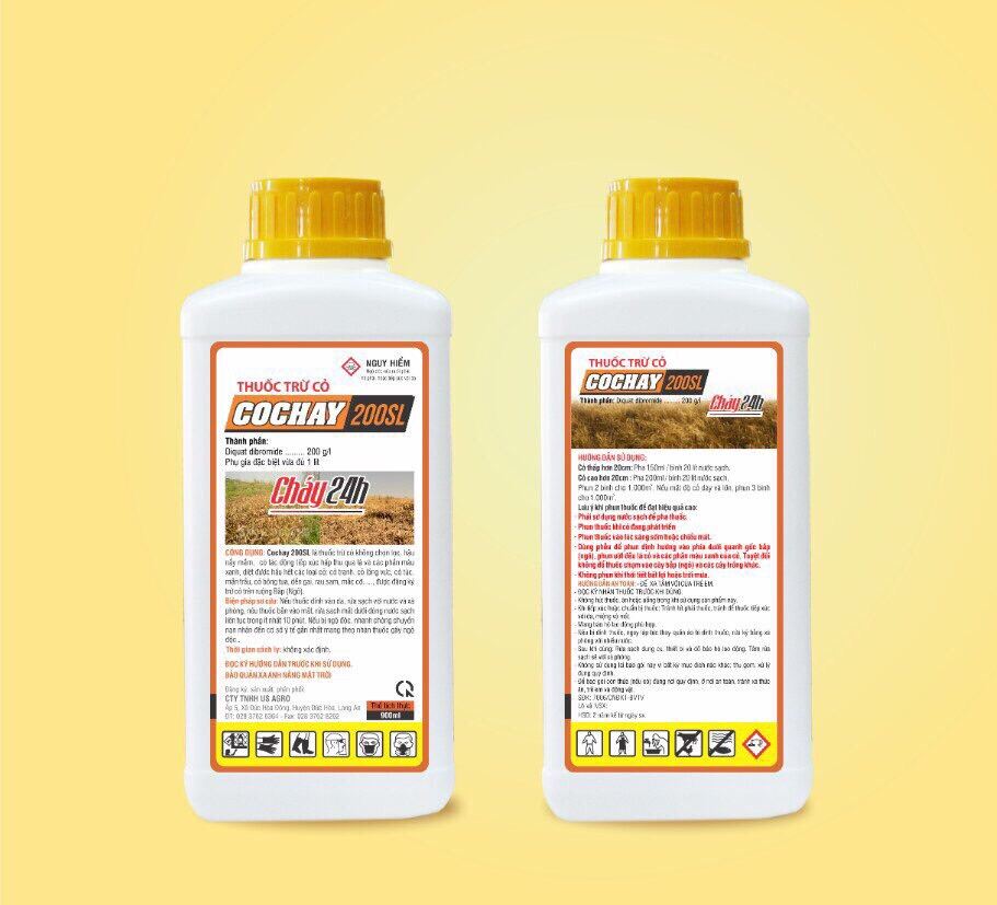 Thuốc trừ cỏ COCHAY 200SL V1 900ml (Diquat dibromide 200g/l) (Nước đen vàng)- VTNN Năm Bưu