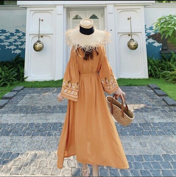 Đầm Thêu Phong Cách Boho