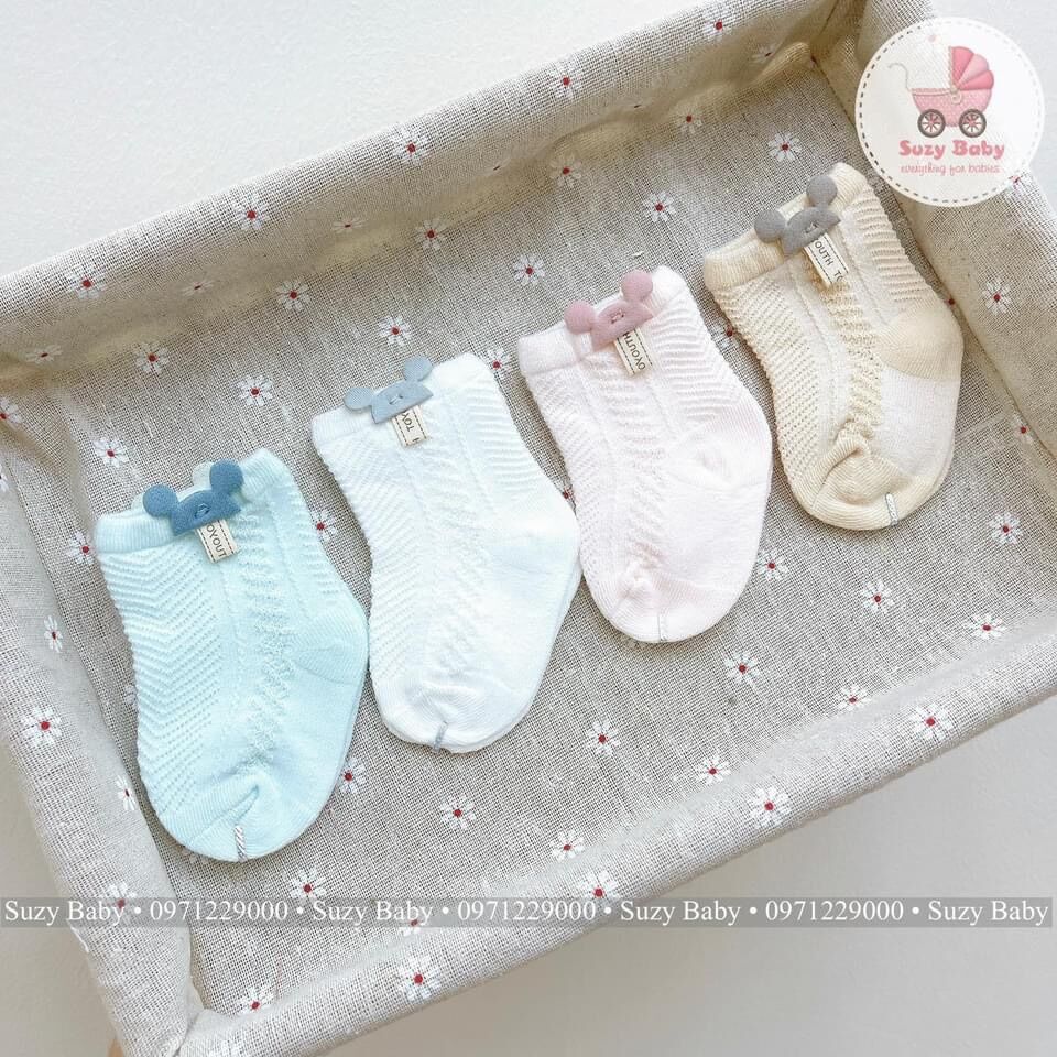 TẤT LƯỚI HÀN QUỐC THÊU GẤU