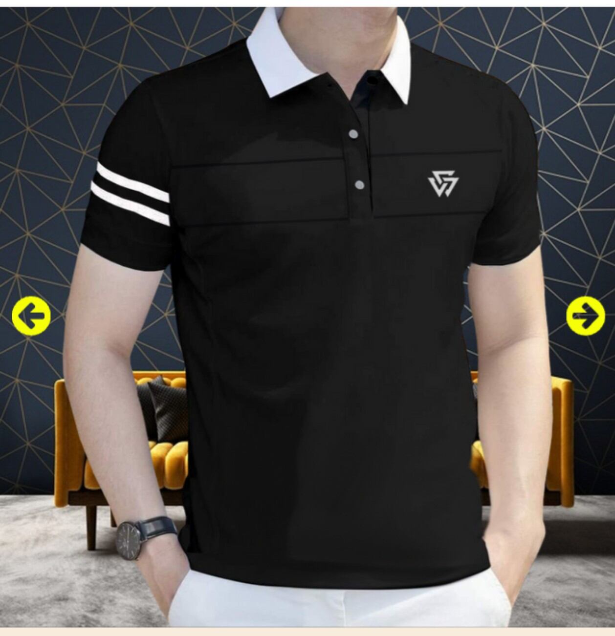 áo thun polo nam phối cao cấp