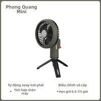 Sunrei | Quạt Đèn Sạc Điện Dung Lượng Cao Nhỏ Gọn