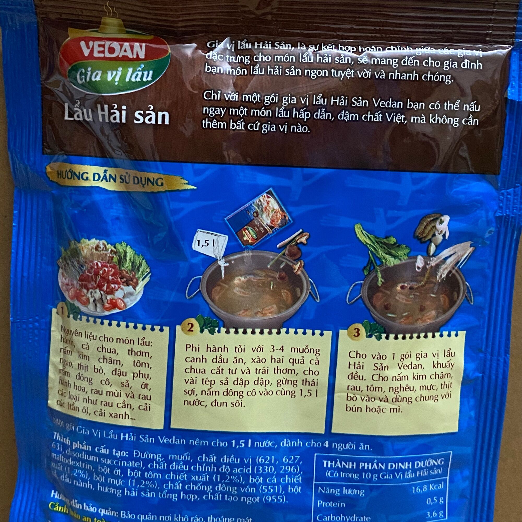 [55 g] Gói Bột Gia Vị Lẩu Hải Sản Vedan