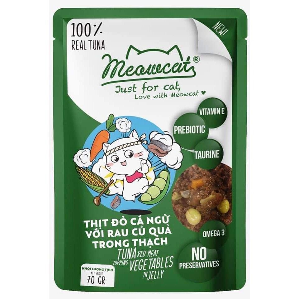 Thức ăn pate cho mèo Meowcat bịch 70gr