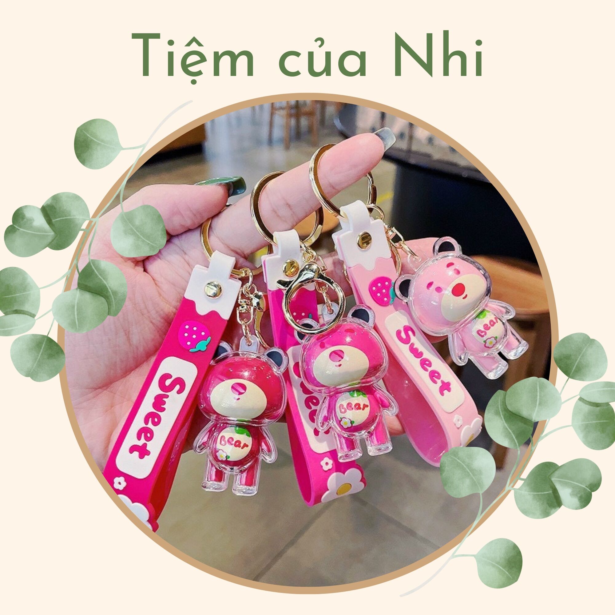 Móc khóa gấu dâu lotso
