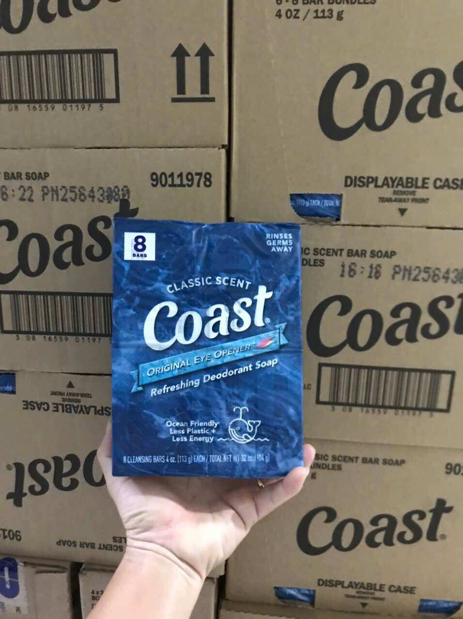 XÀ BÔNG CỤC COAST HÀNG MỸ 113g ( Nguyên Lốc 8 Cục)
