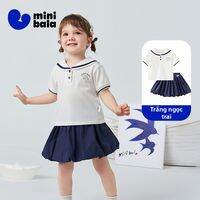 MINI BALA | Bộ Áo Thun & Chân Váy Phong Cách Học Đường Cho Bé Gái