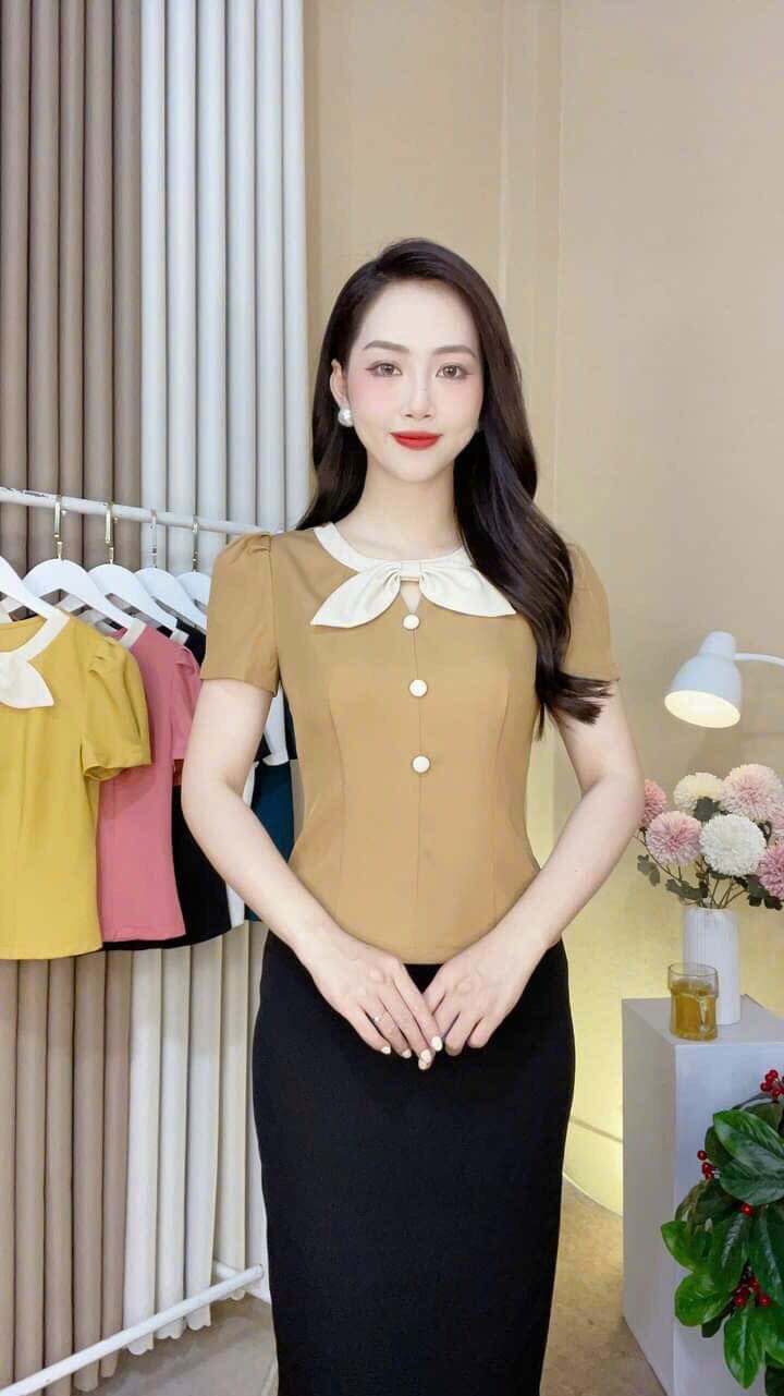 Áo công sở xinh tay ngắn 130