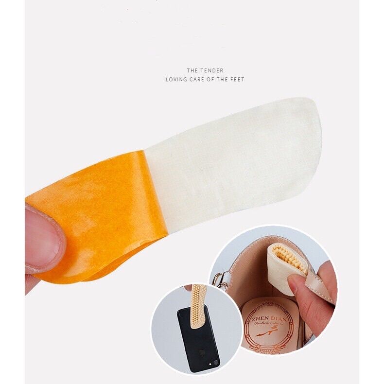 Combo 2 miếng dán lót gót silicon 4D chống tuột gót, đau gót