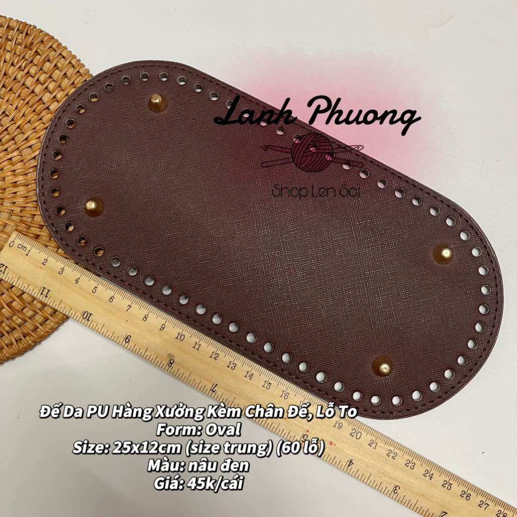 Đế Túi Da Pu 25x12cm size trung