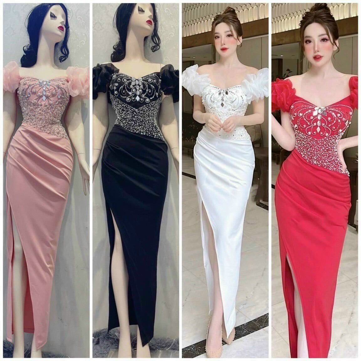 Đầm bẹt tay nhúng phồng kết đá gương