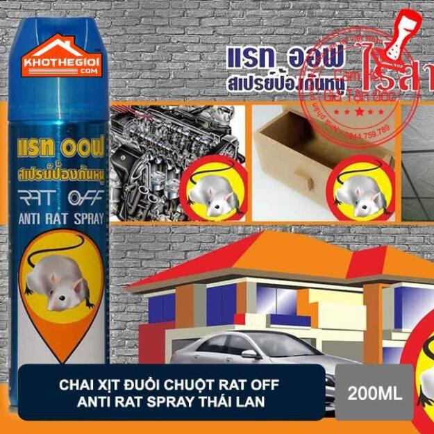 Chai xịt đuổi chuột Rat Off 200ml Thái Lan
