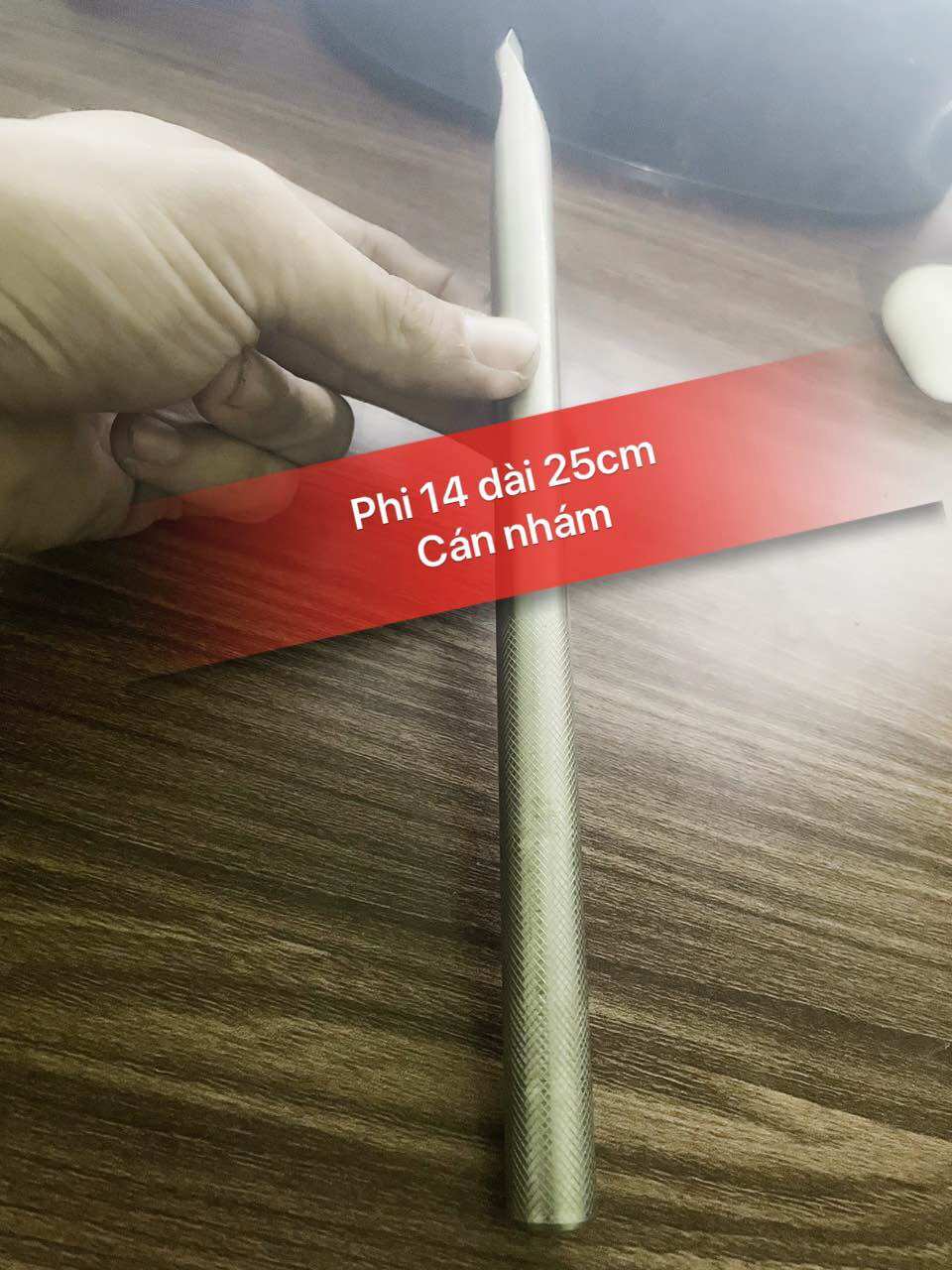 Móc Lốp Xe Máy Inox 304 Cao Cấp Hàng CNC ( Phi 12x28cm Cán Nhám )