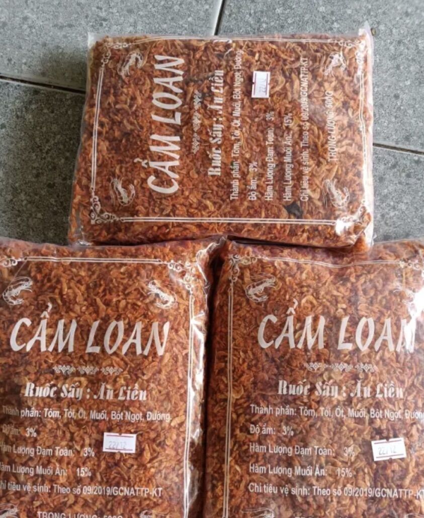 Tép sấy khô ,ruốc sấy khô có gia vị - bịch 500g
