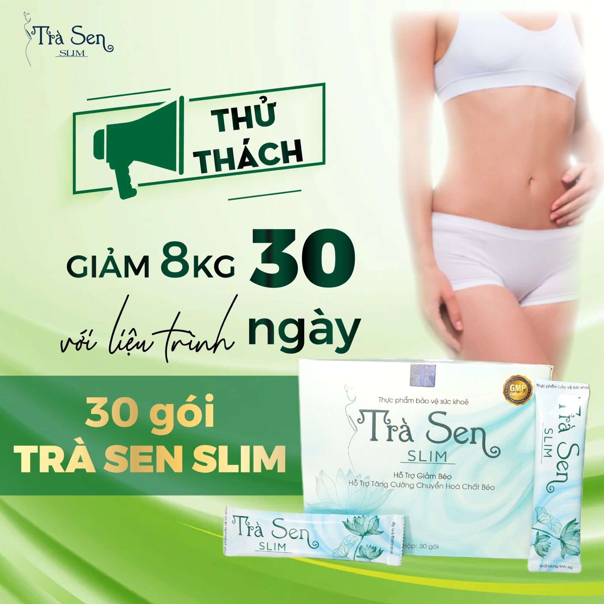 Trà sen slim giảm cân an toàn 30 gói