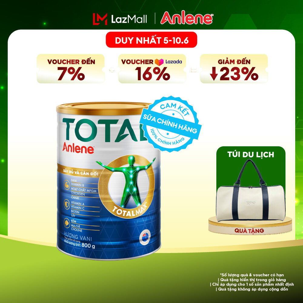 [Voucher giảm đến 26%]Sữa Bột Bổ Sung Dinh Dưỡng Anlene Total 10 Lon 800G