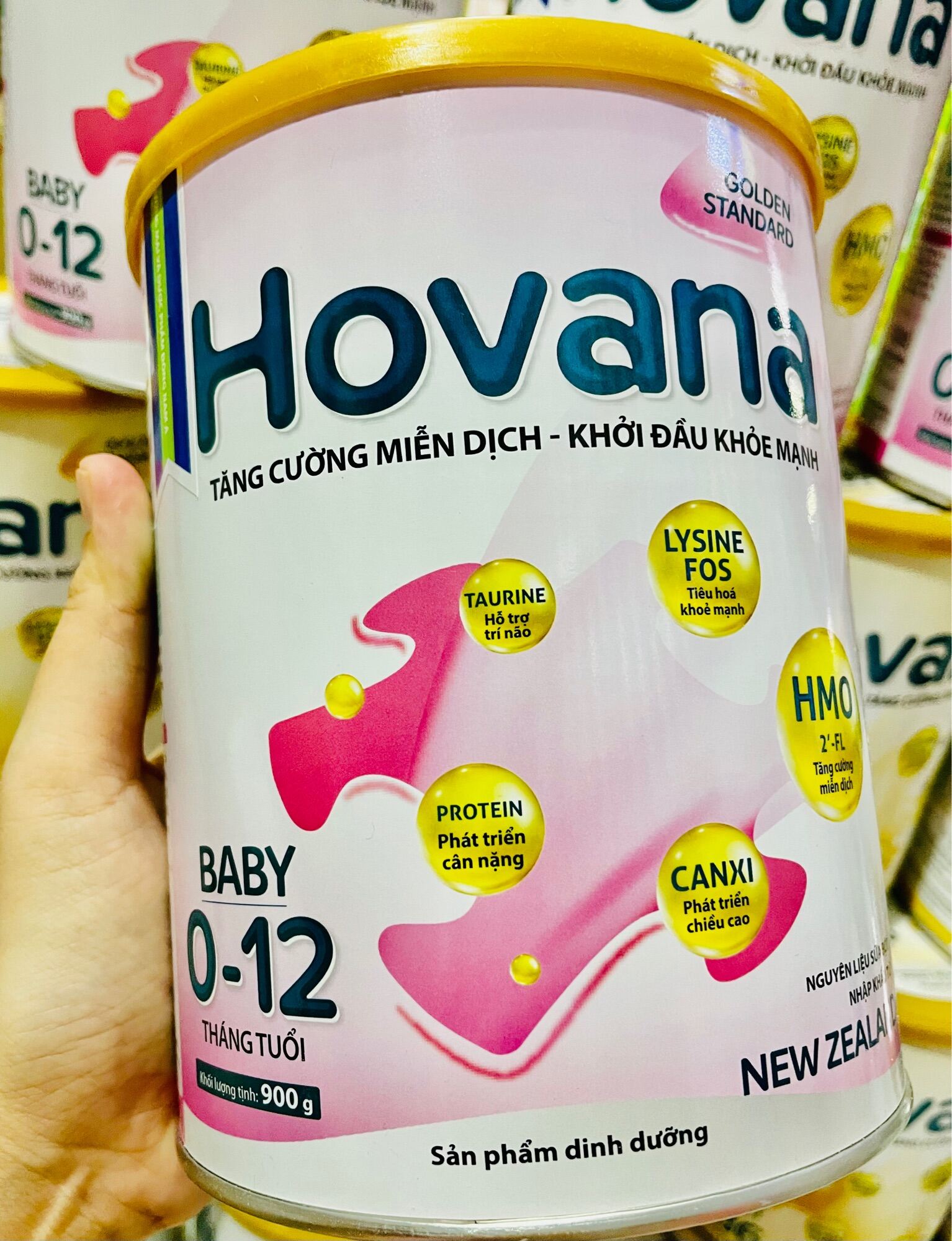 Sữa HOVANA Baby 0-12 Tháng, Tăng cường miễn dịch 900g