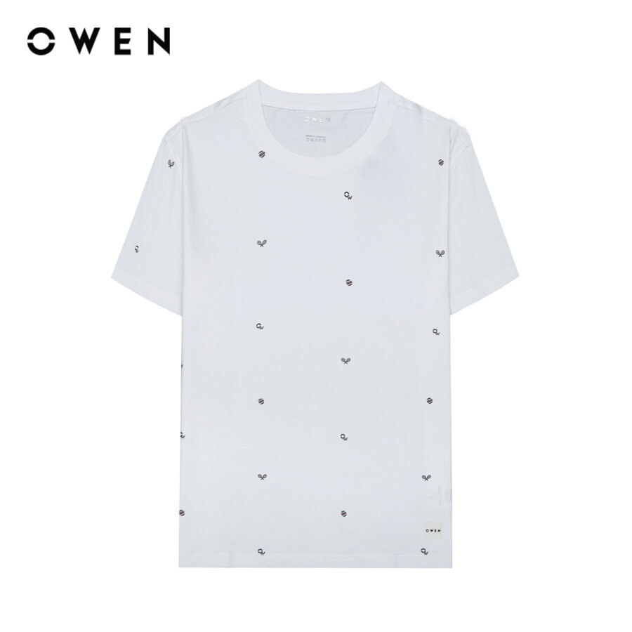 OWEN - Áo Tshirt ngắn tay Body Fit TSN233235 màu Trắng chất liệu Modal