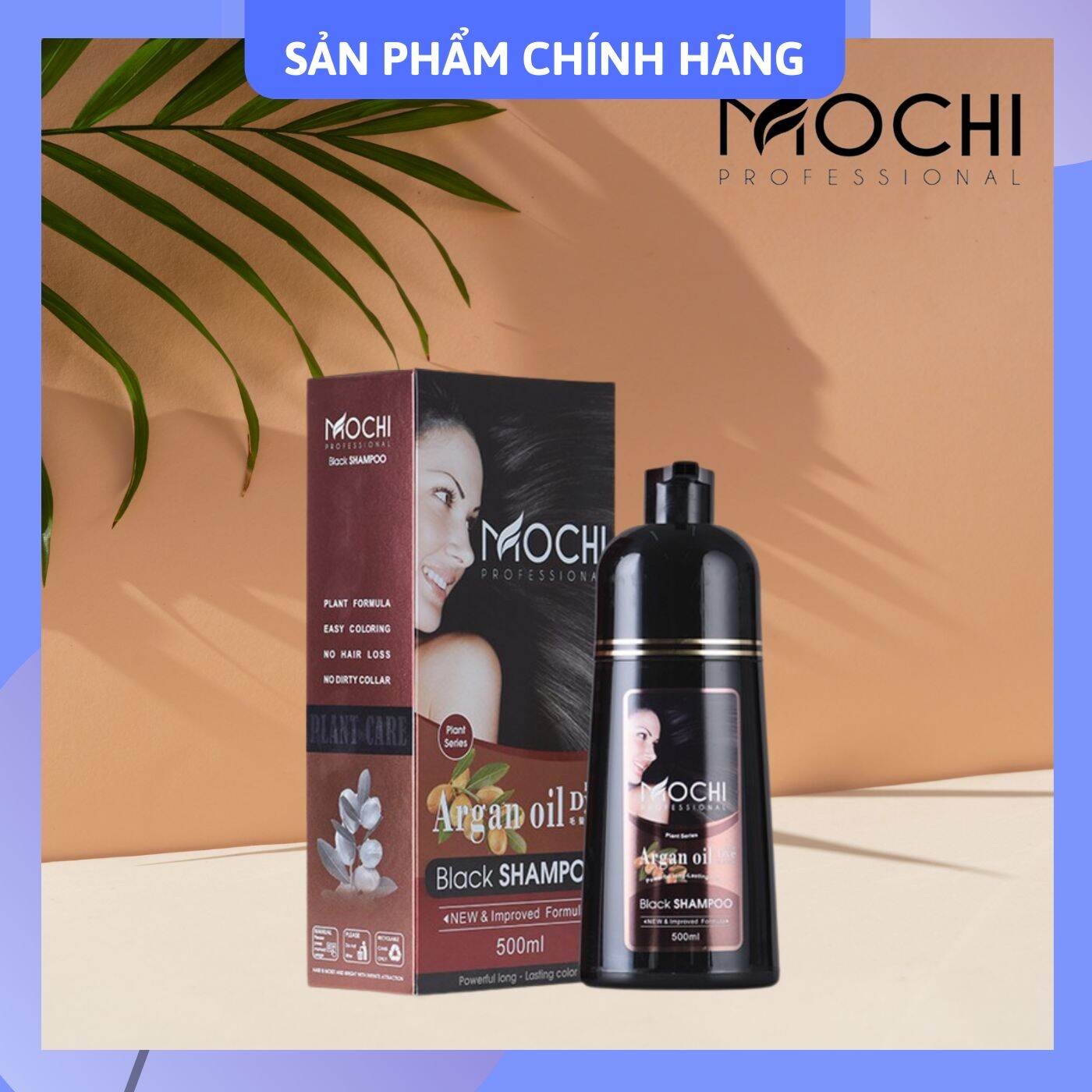 Dầu gội phủ bạc Mochi tóc đen sau 1 lần gội