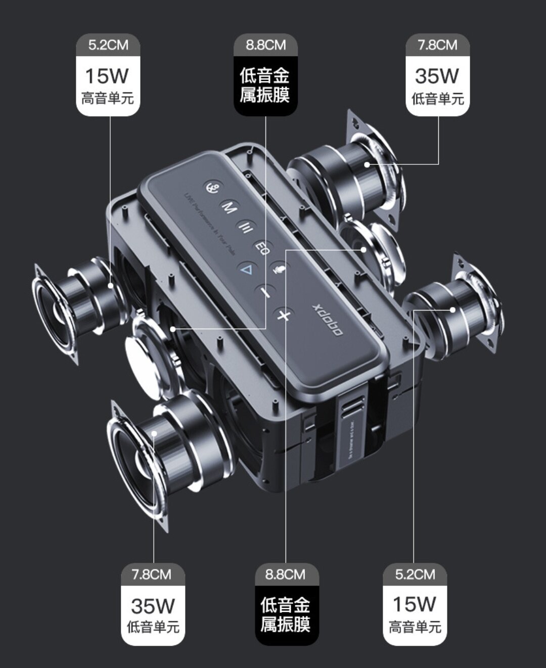 LOA XDOBO X8 MAX 100W