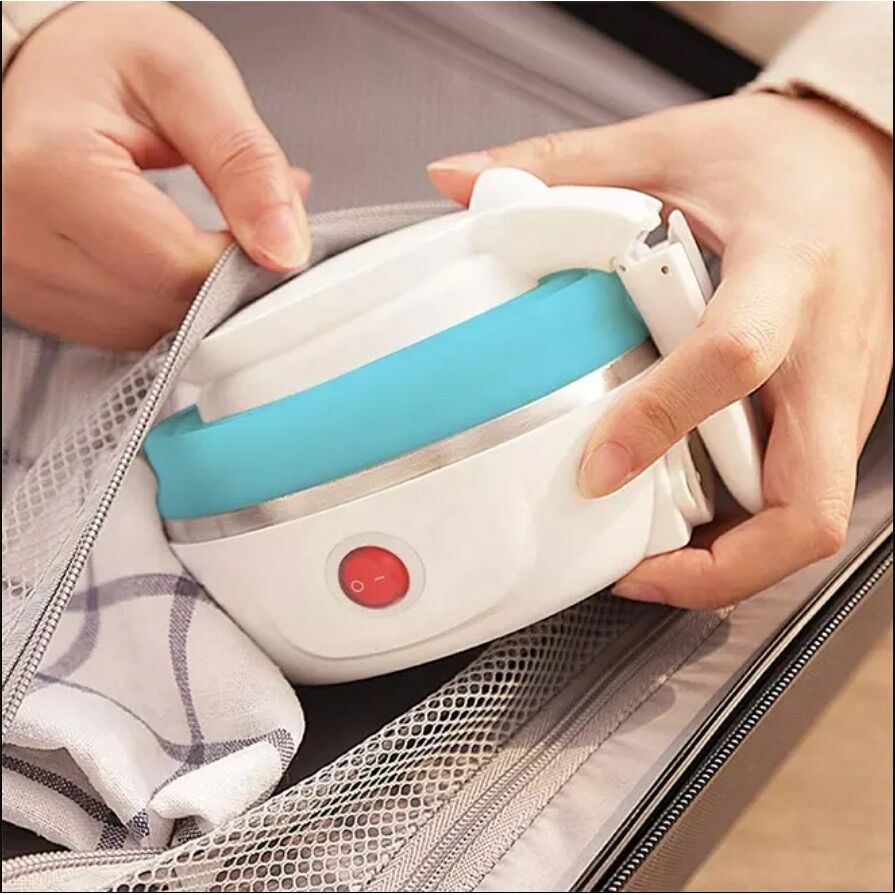 Bình Ấm Đun Nước Siêu Tốc Xếp Gấp Gọn Du Lịch 600ml