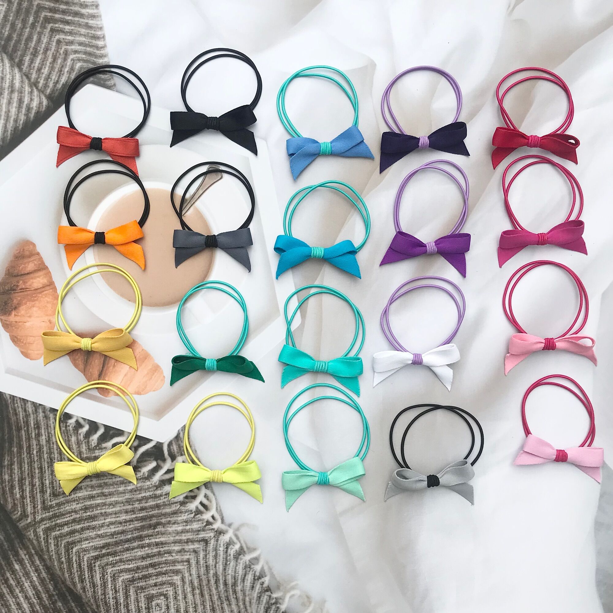 Set 100 dây buộc tóc nơ nhí