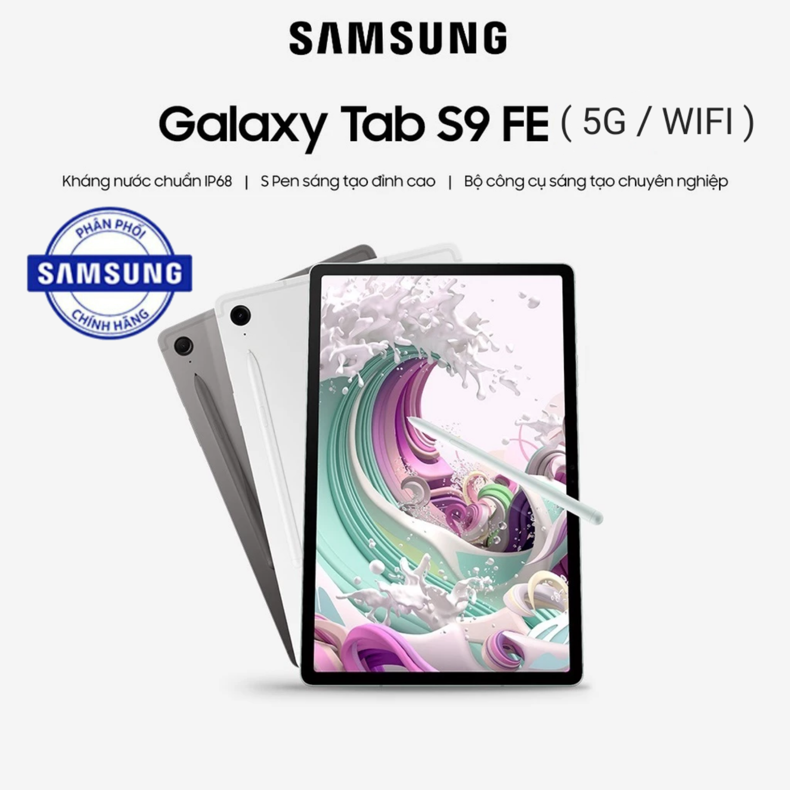 Máy tính bảng samsung galaxy tab s9 fe 5g / wifi - hàng chính hãng