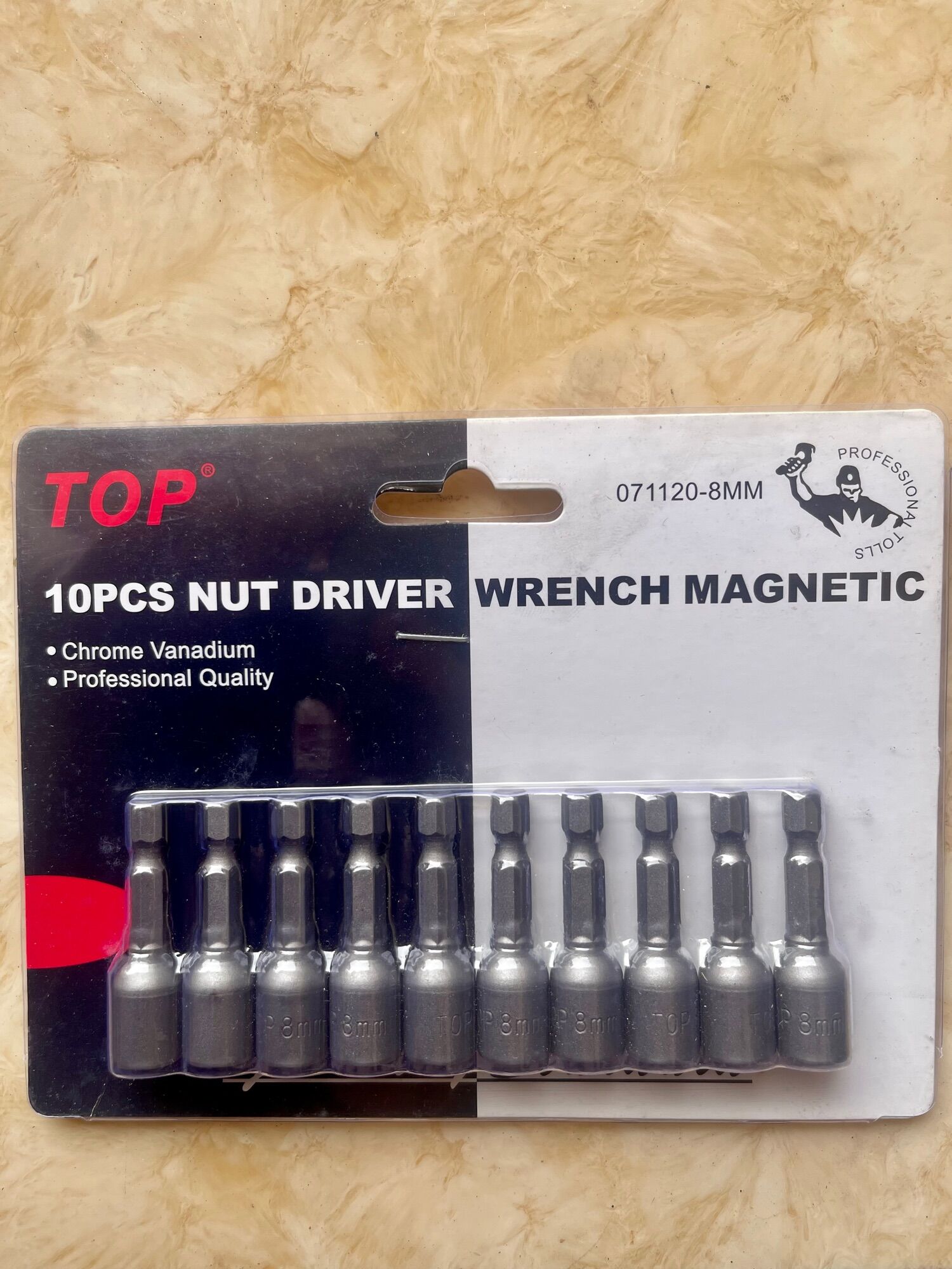 Bộ 10 Đầu mũi vít bắn tôn TOP 8mm