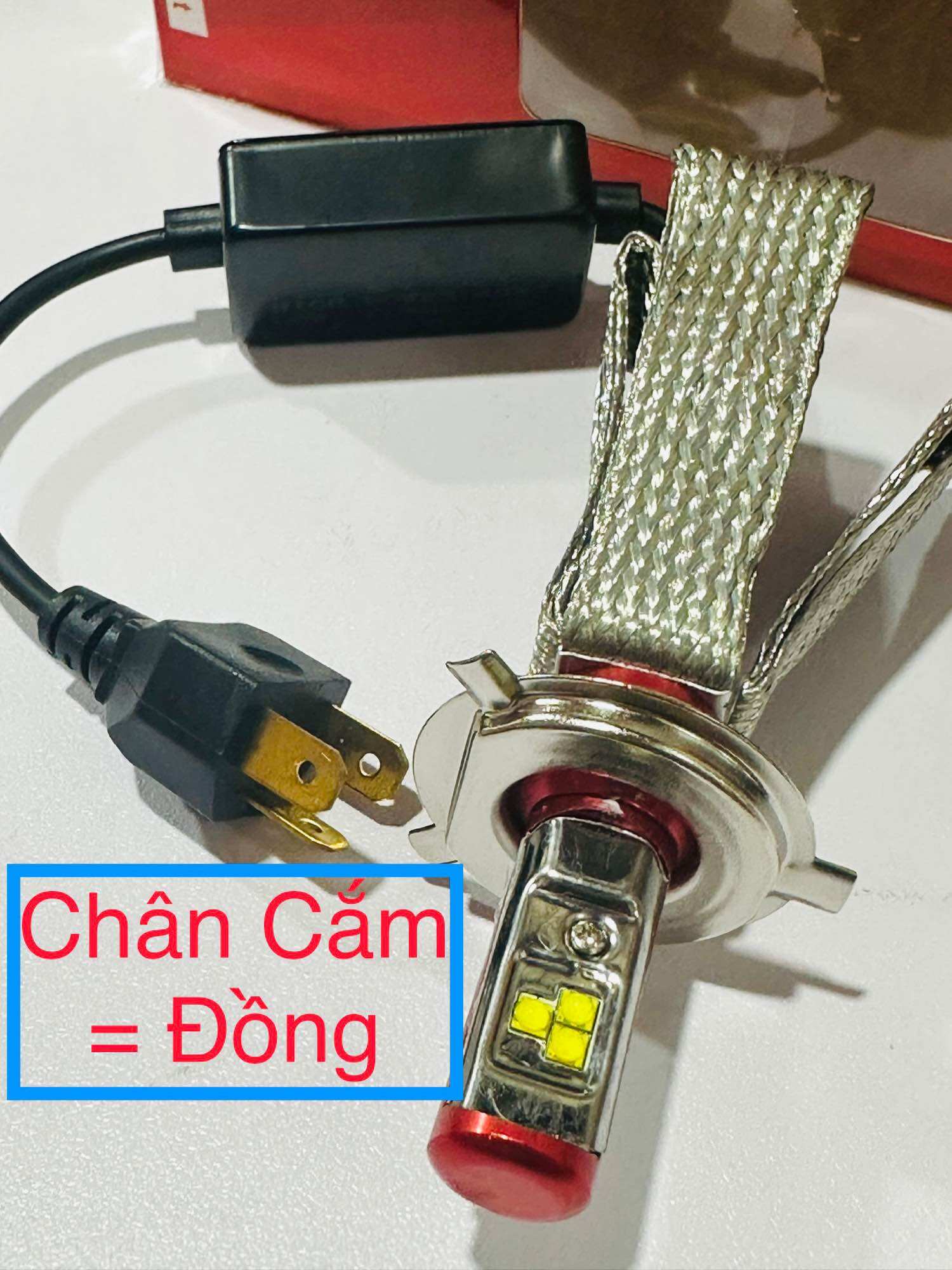 ĐÈN PHA LED CYT 6 TIM LED CHIP HẠT SÁNG MẠNH CÓ CHÂN ĐỔI H4 M5 BH12T (GIÁ 1 BÓNG)