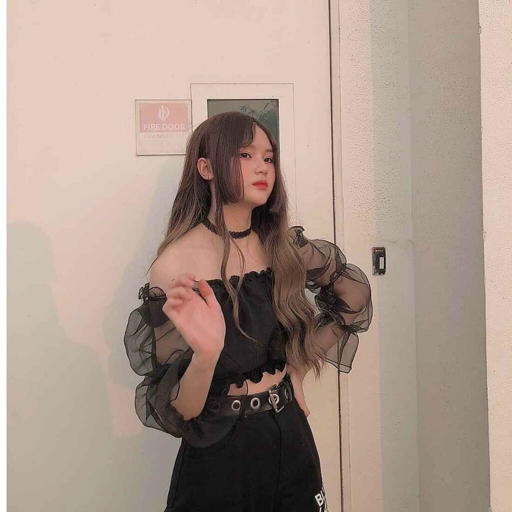 🍂Áo Bẹt Vai Voan Tay Lưới