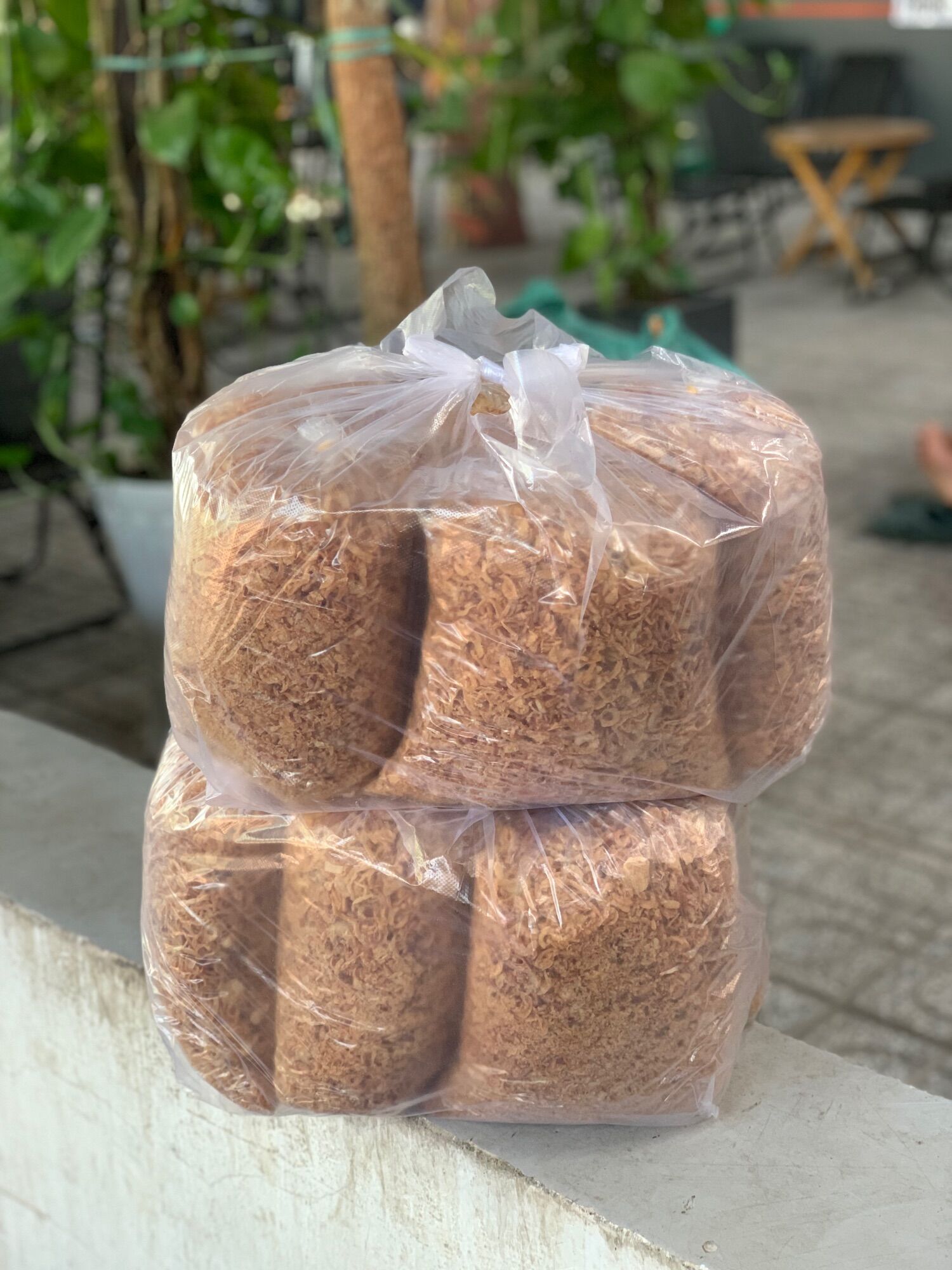 1kg hành phi bánh tráng muối tôm thơm ngon