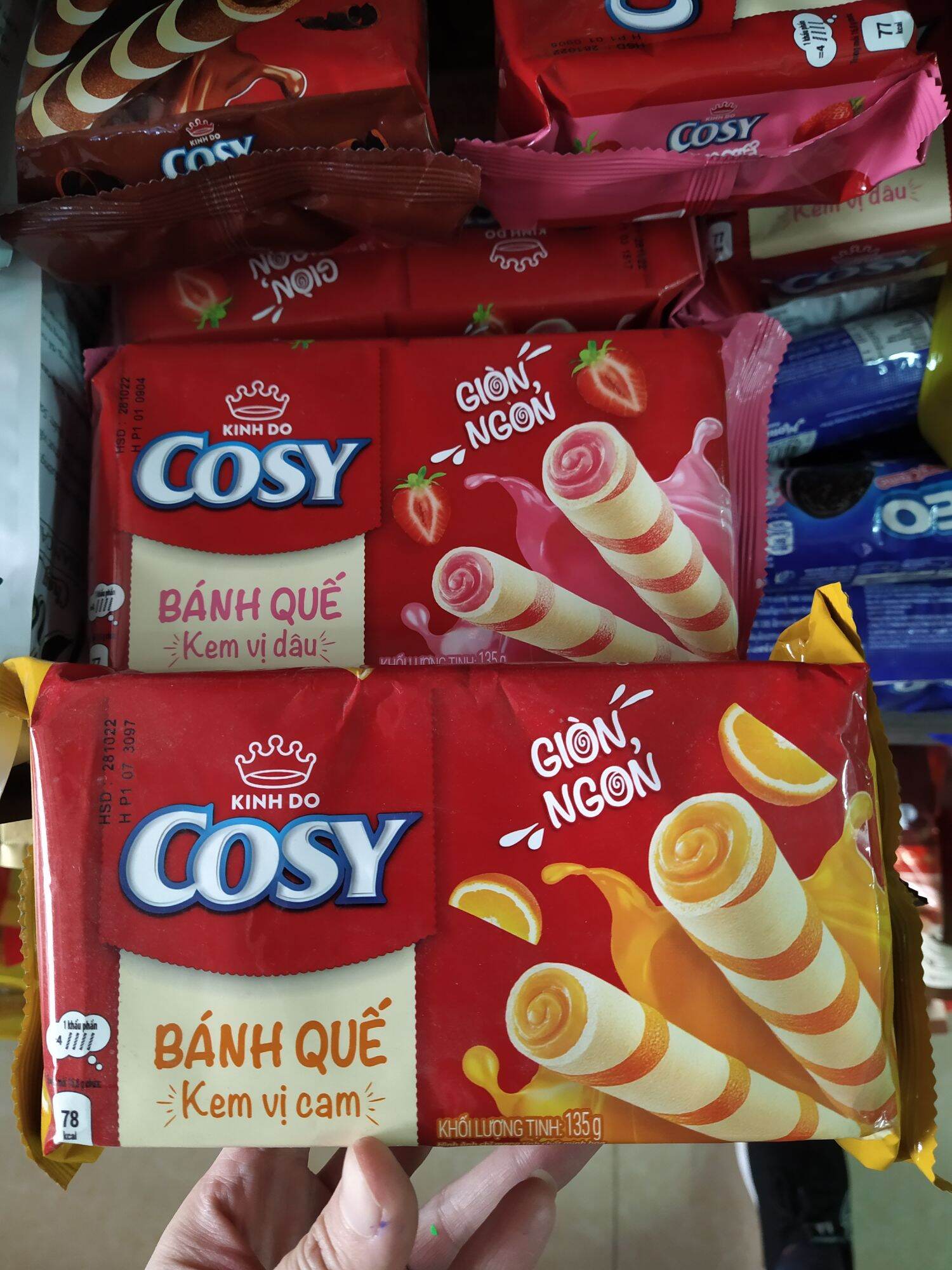 5 gói cosy 135g mix ba vị