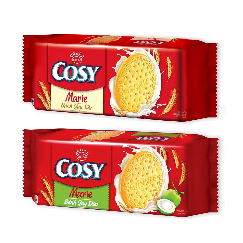 Bánh quy Marie Cosy gói 136gr vị sữa dừa